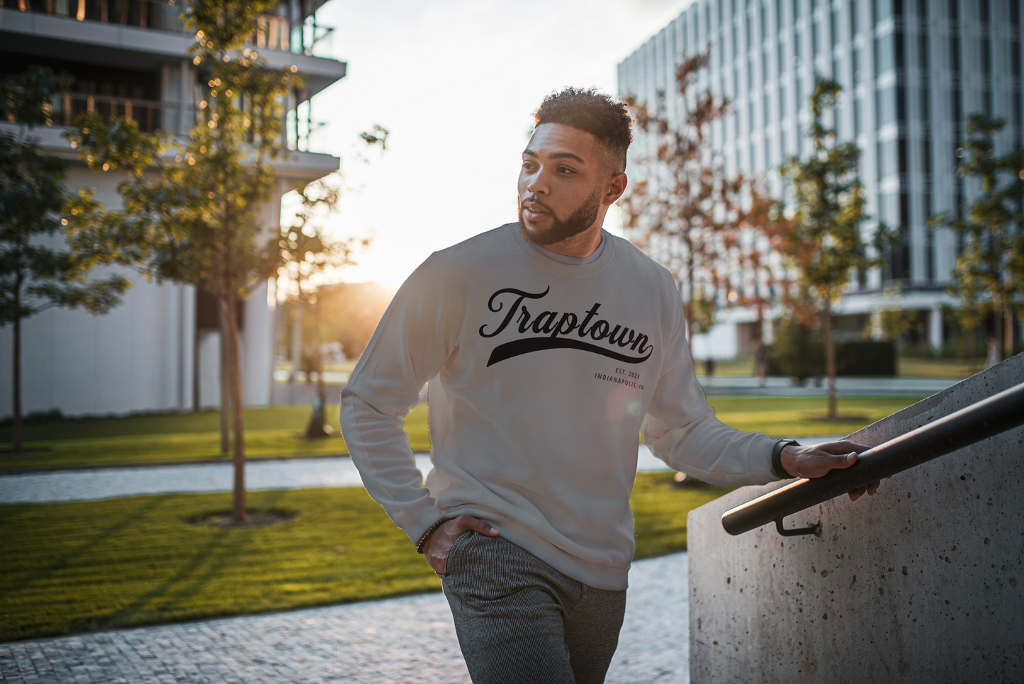 Grey and Black Crewneck