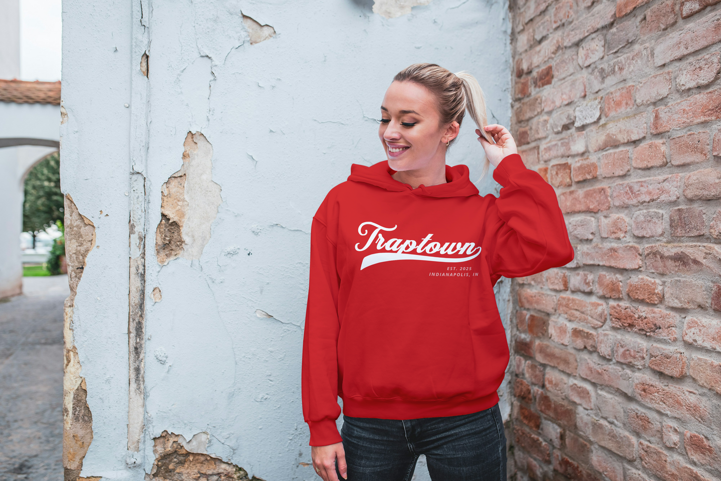 Red and white Traptown.
