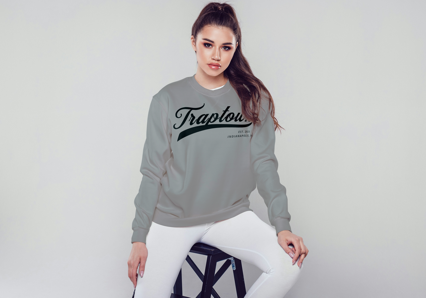Grey and Black Crewneck